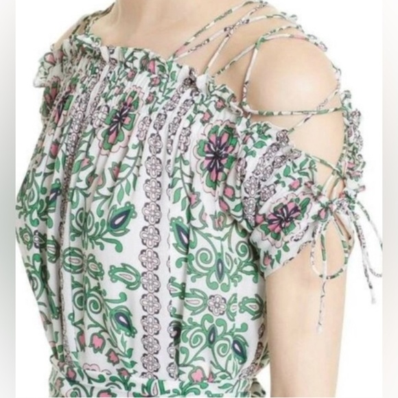 Tory Burch Floral Dress Runway Runway Midi Celeb Garden Party Asilomar Small - Picture 2 of 7